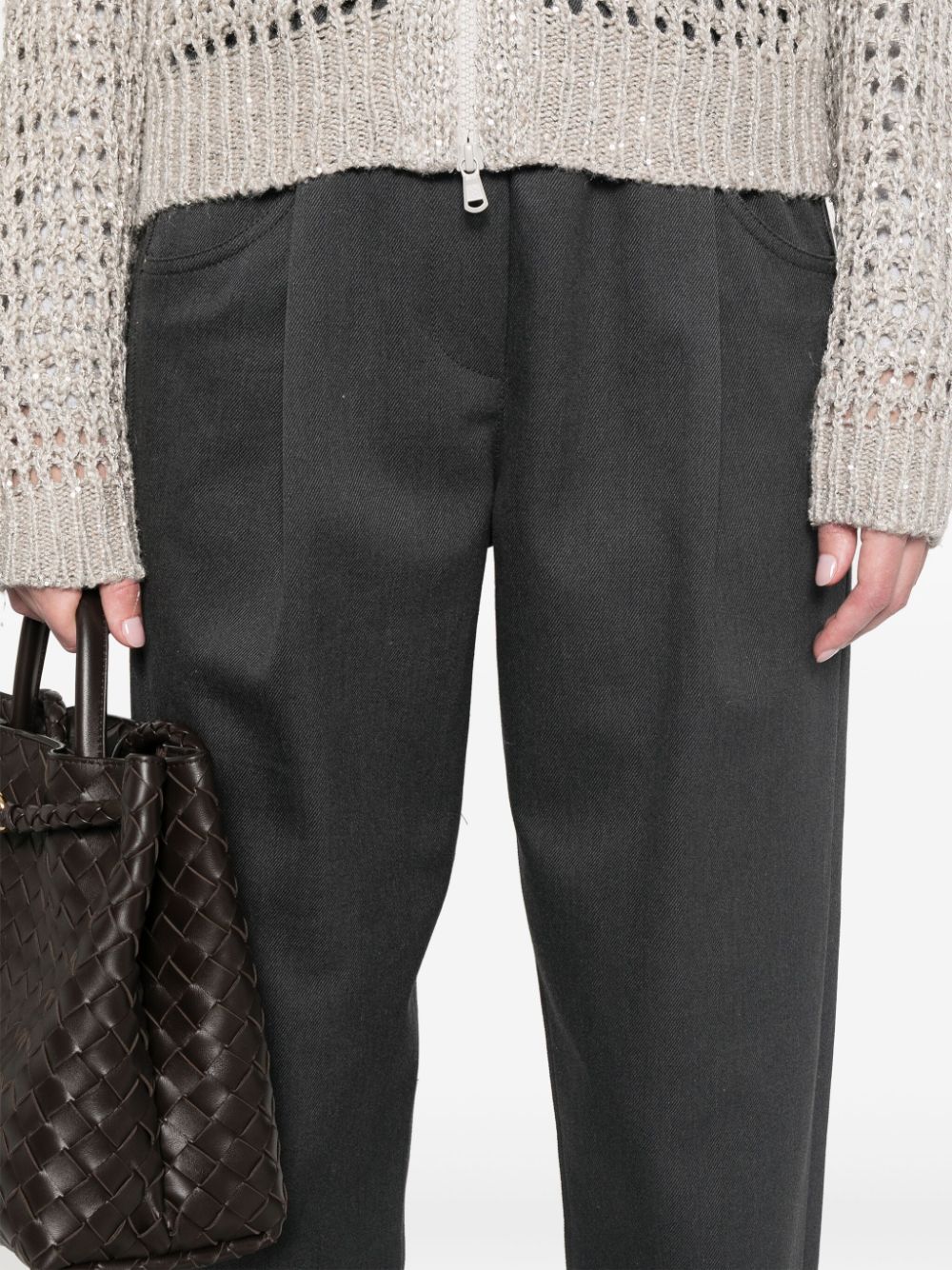 Brunello Cucinelli Trousers Grey Trousers Brunello Cucinelli