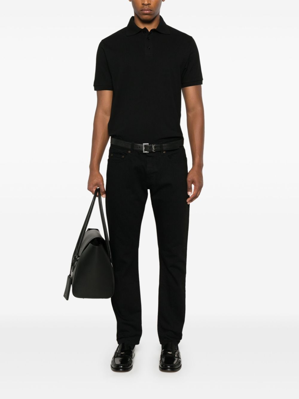 Saint Laurent  T-shirts and Polos Black Topwear Saint Laurent