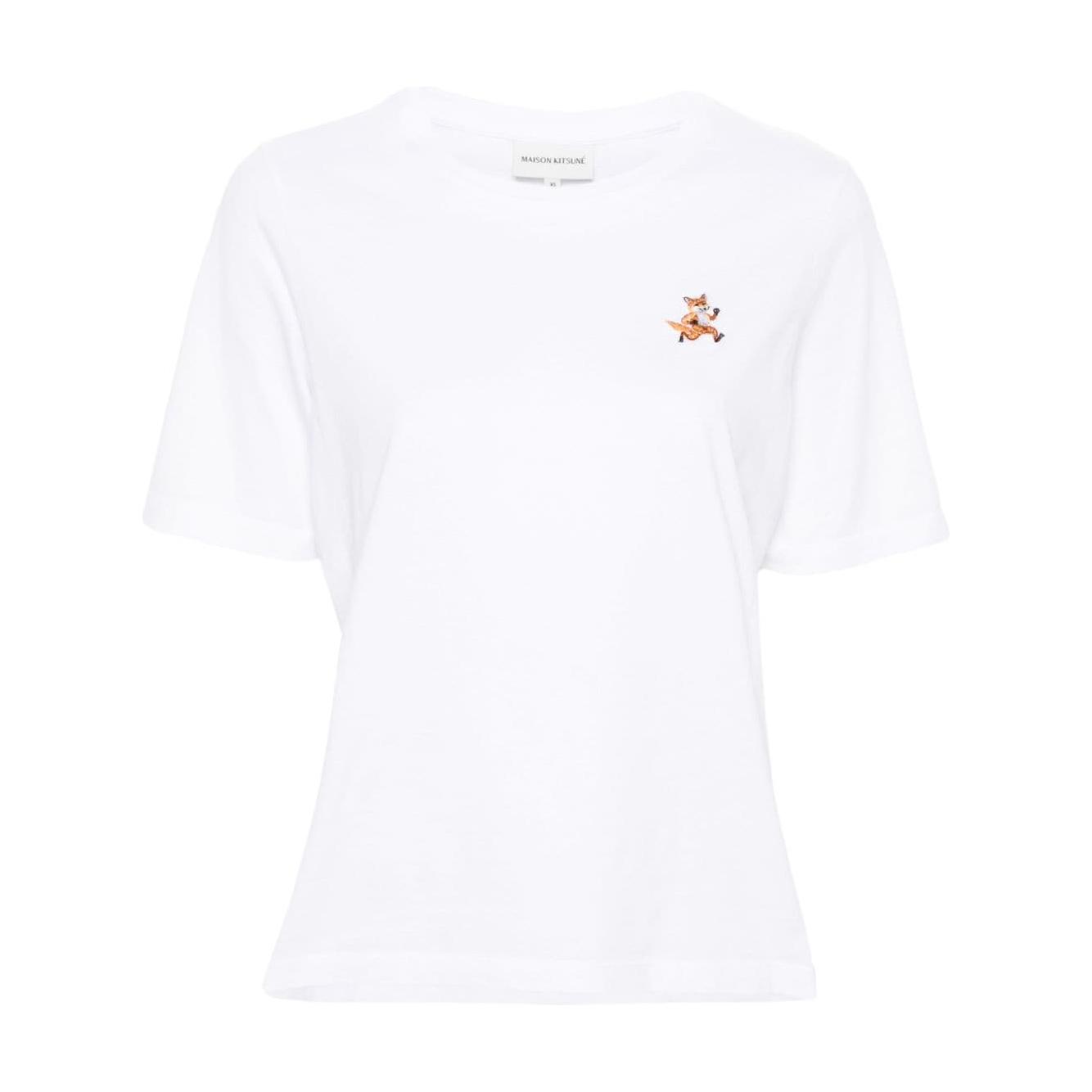 MAISON KITSUNE' T-shirts and Polos White Topwear Maison Kitsune'