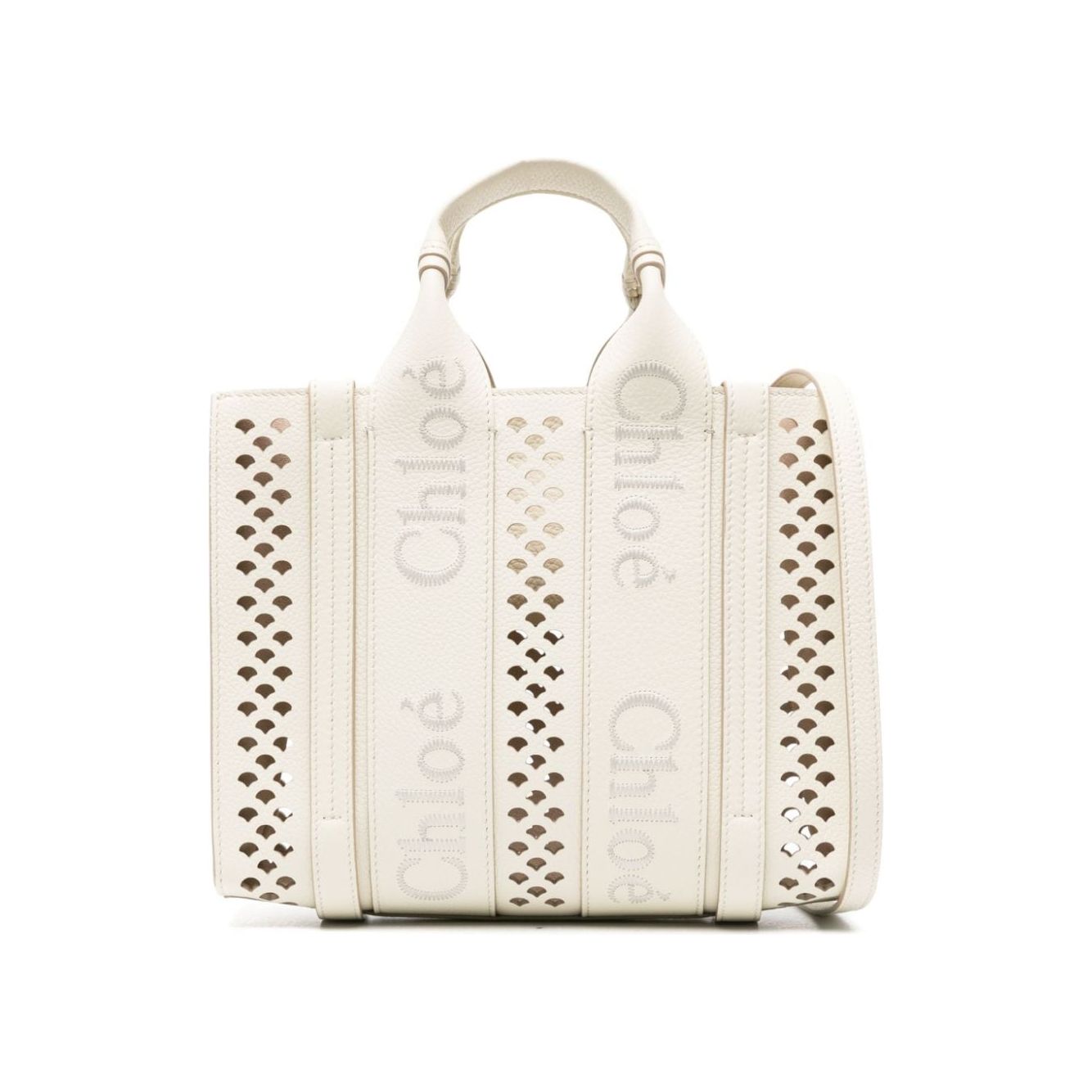 Chloè ivory leather Woody Tote Bag Shopper Chloè