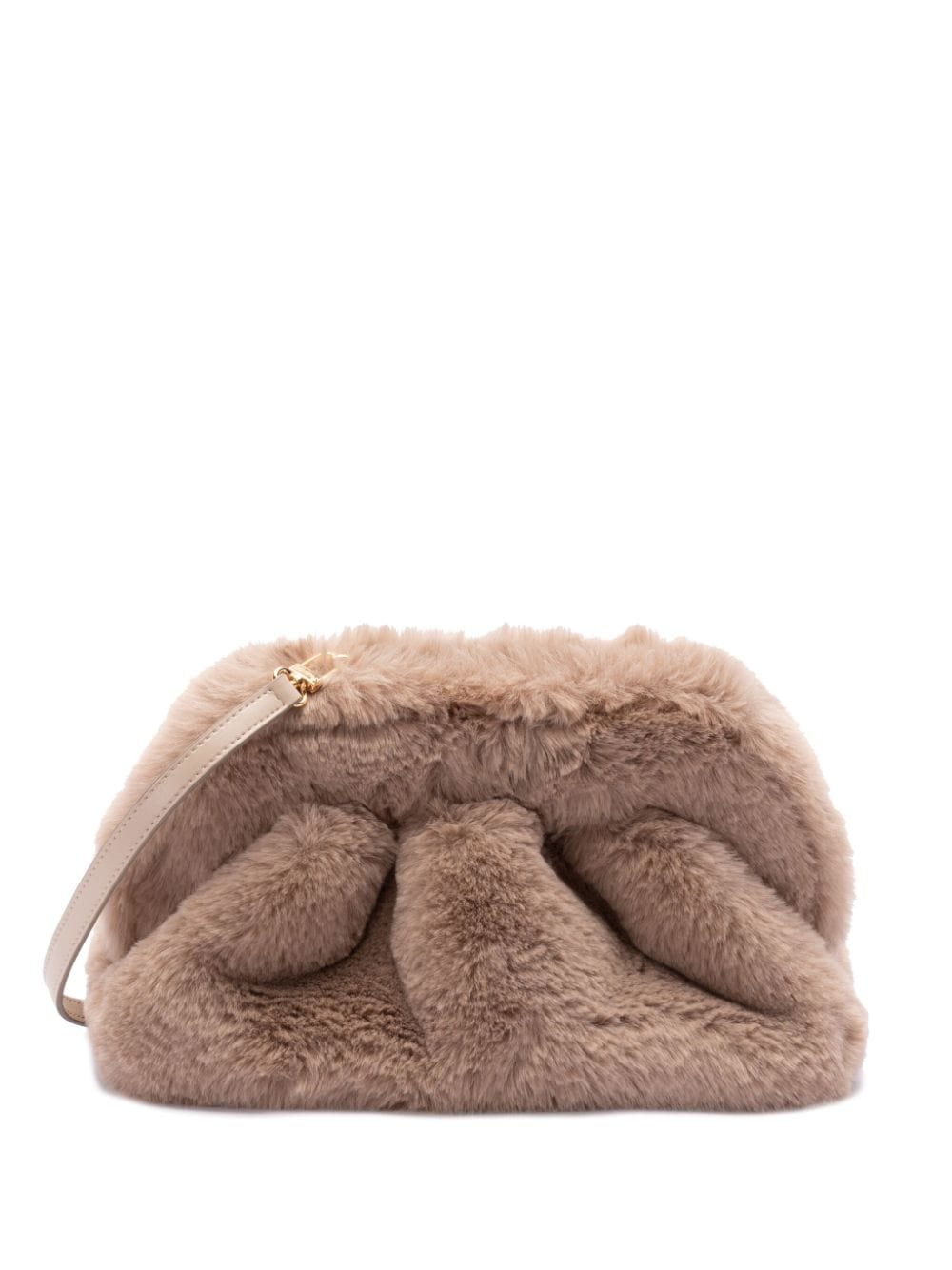 THEMOIRE' brown faux-fur design Clutch Bag Clutches Themoire'