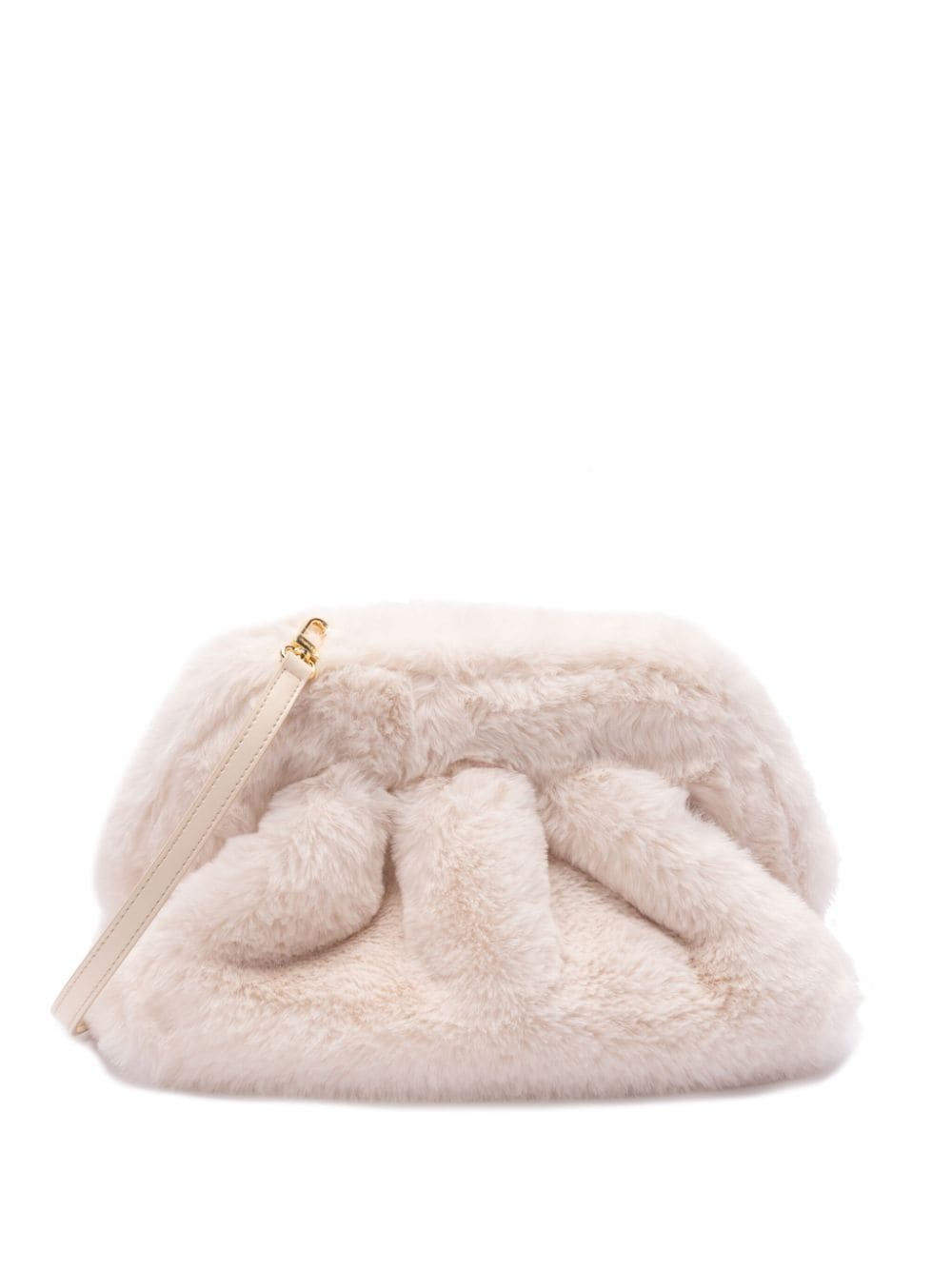 THEMOIRE' beige faux-fur design Clutch Bag Clutches Themoire'