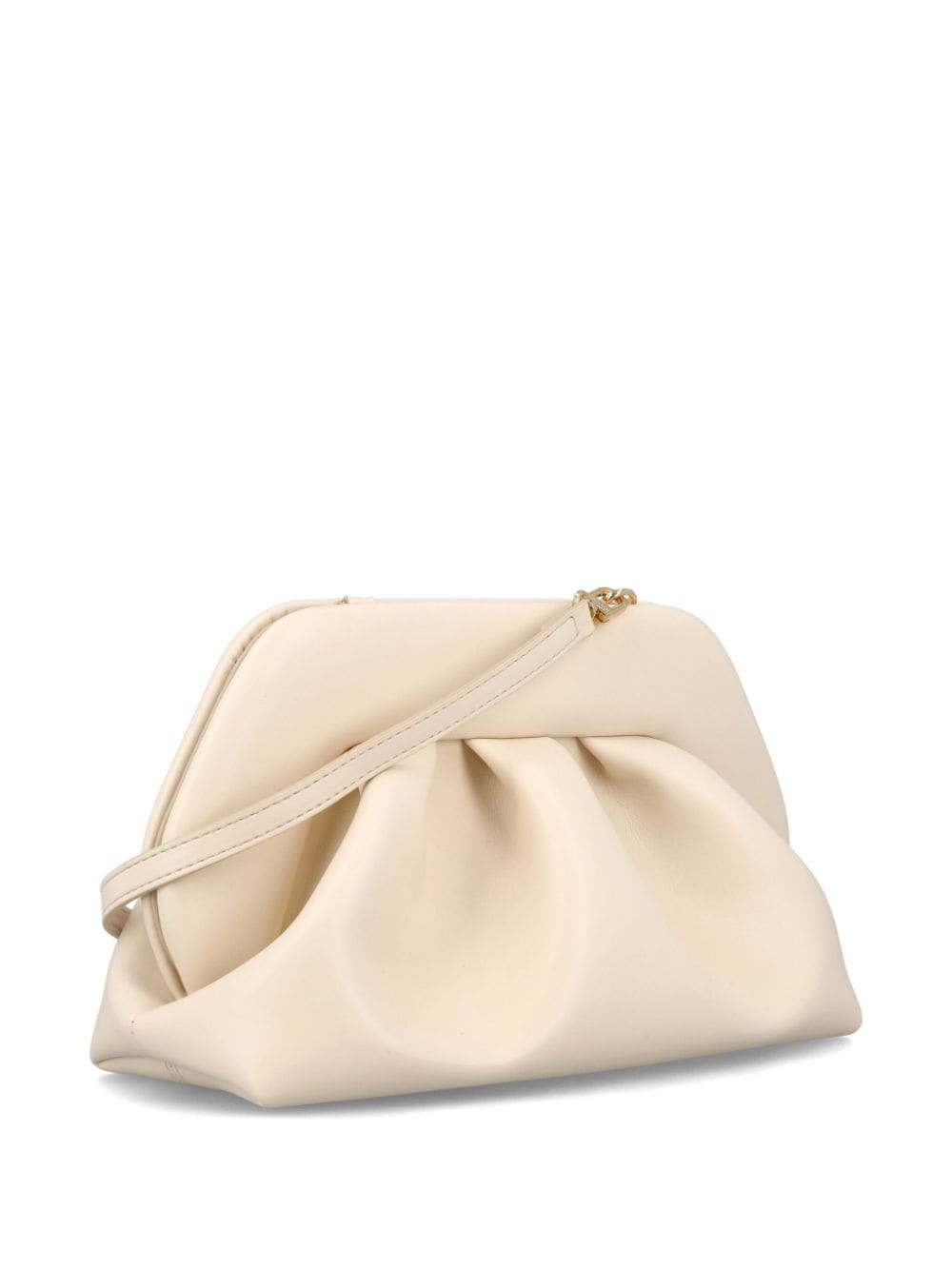 THEMOIRE' beige gathered detailing Bag Clutches Themoire'