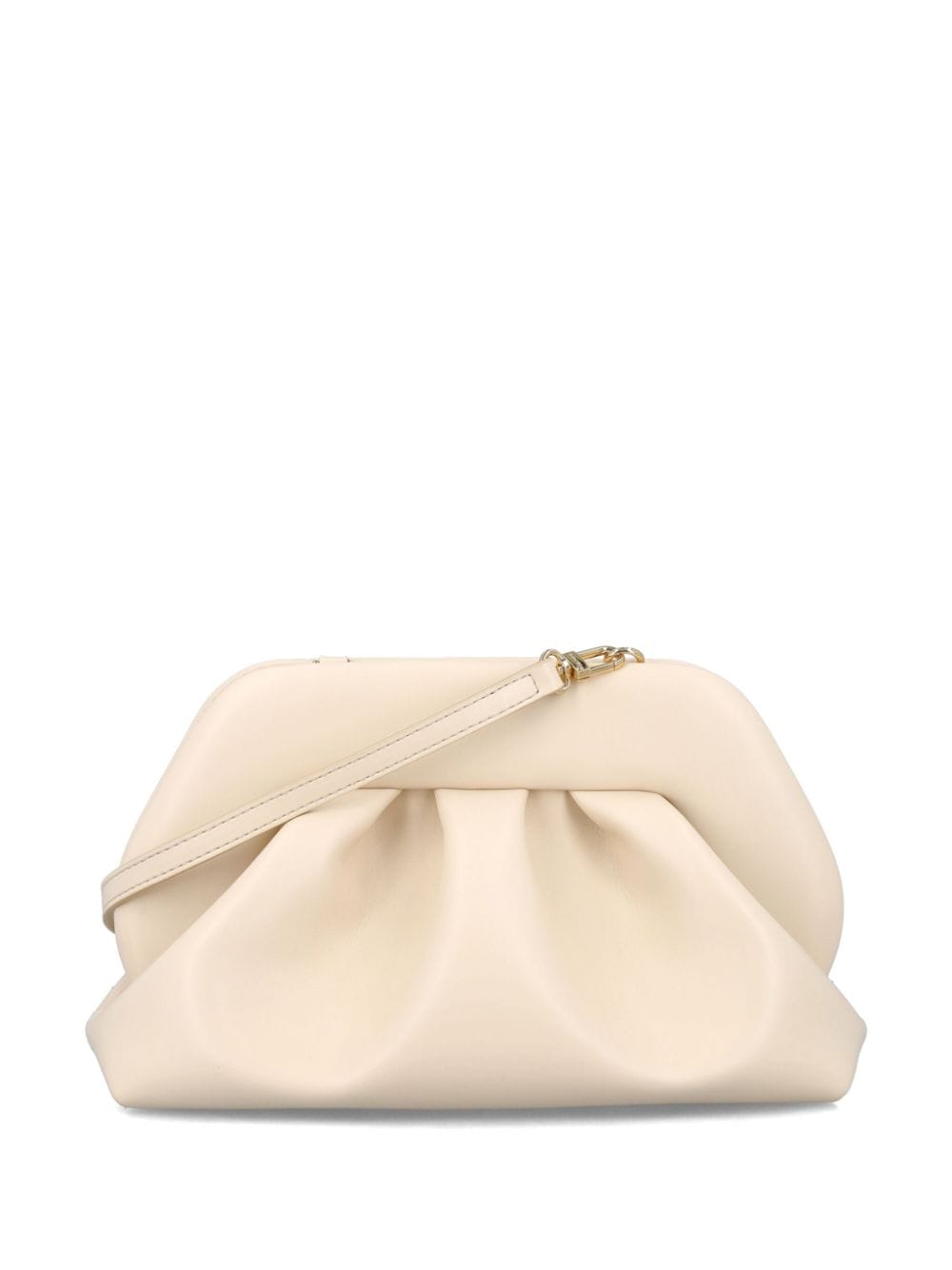 THEMOIRE' beige gathered detailing Bag Clutches Themoire'