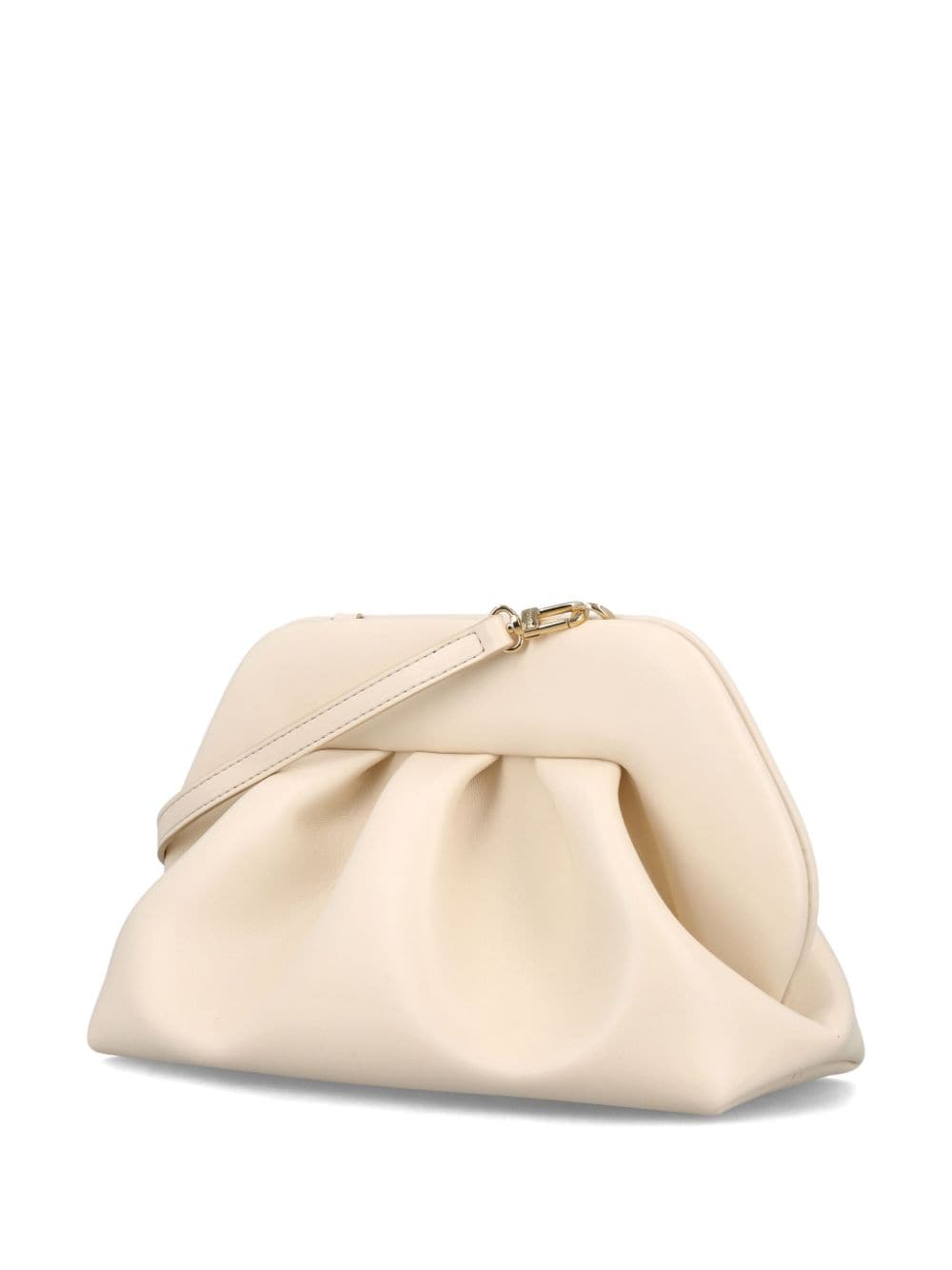 THEMOIRE' beige gathered detailing Bag Clutches Themoire'