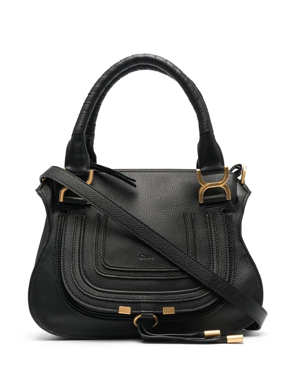 Chloè black calf leather grained Bag Handbag Chloè