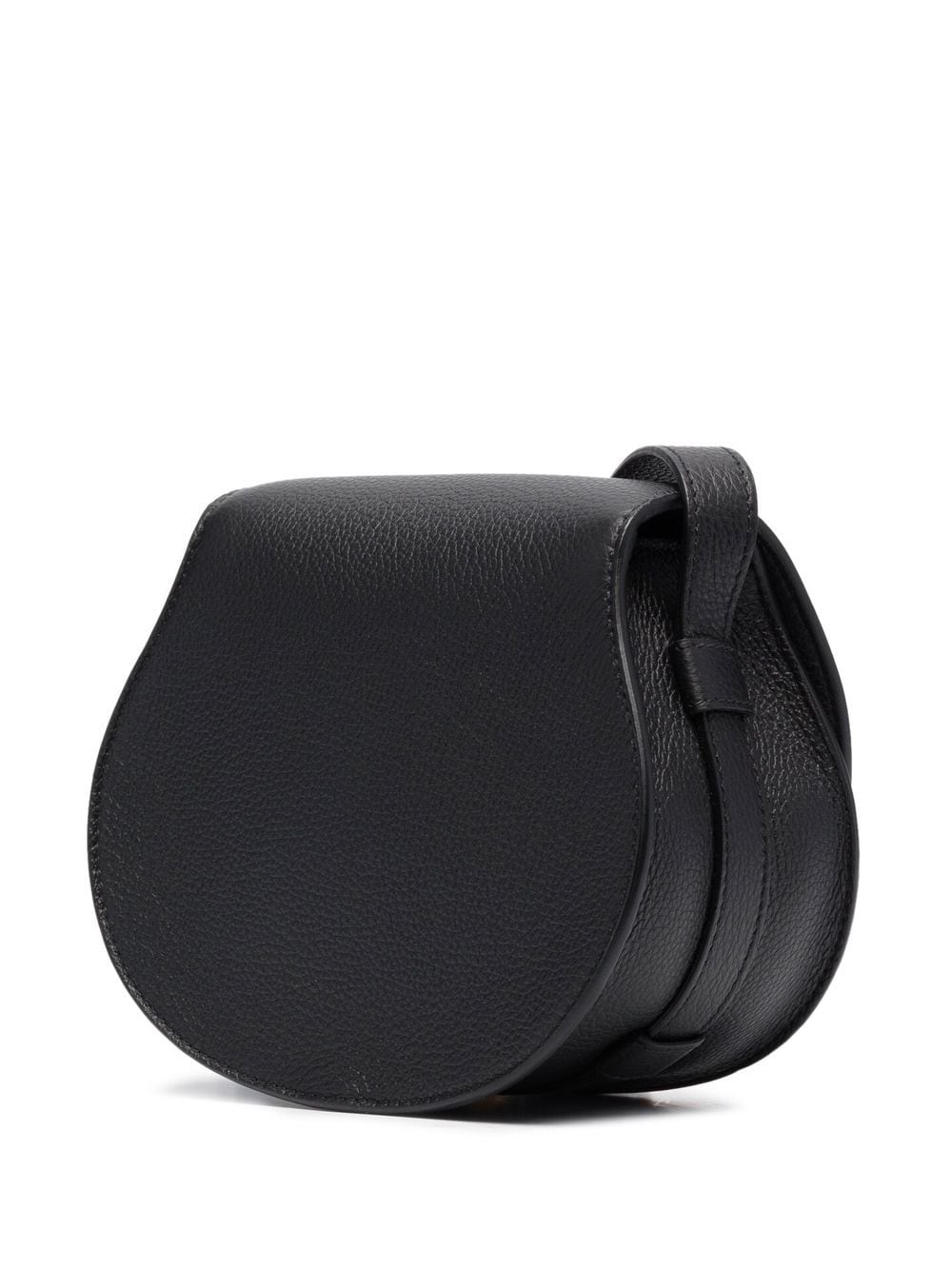 Chloè  black calf leather linen flax pebbled Crossbody Bag Shoulder Chloè