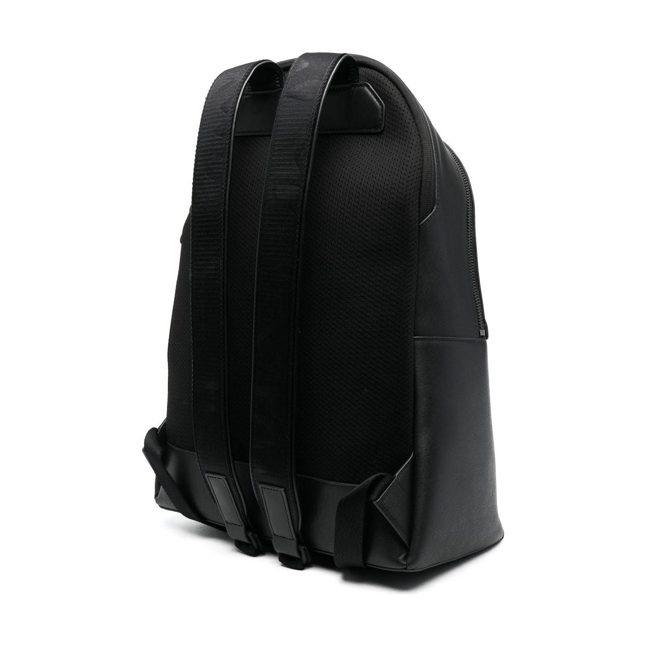 Front view with bag zipped and handles upright.