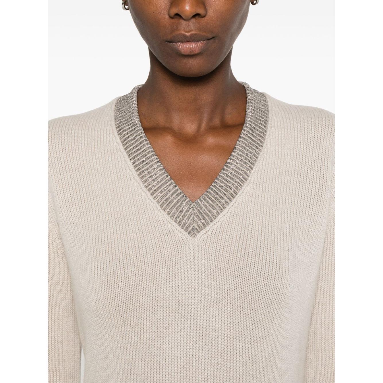 Brunello Cucinelli Sweaters Beige Topwear Brunello Cucinelli