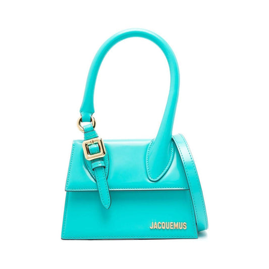 JACQUEMUS turquoise blue-green calf leather Bag Handbag JACQUEMUS