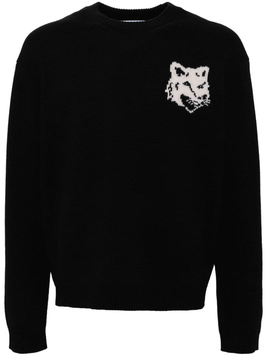 MAISON KITSUNE' Sweaters Black Topwear Maison Kitsune'