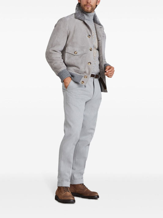 Brunello Cucinelli Jackets Light Grey Jackets Brunello Cucinelli