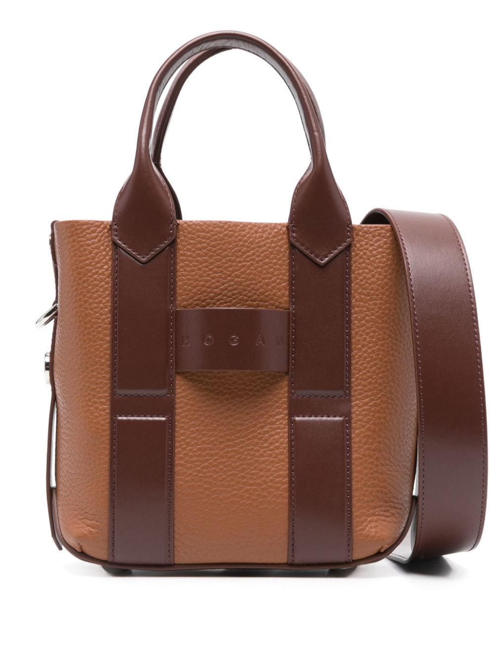 HOGAN PRE shoulder Bag Leather Brown Shopper Hogan Pre