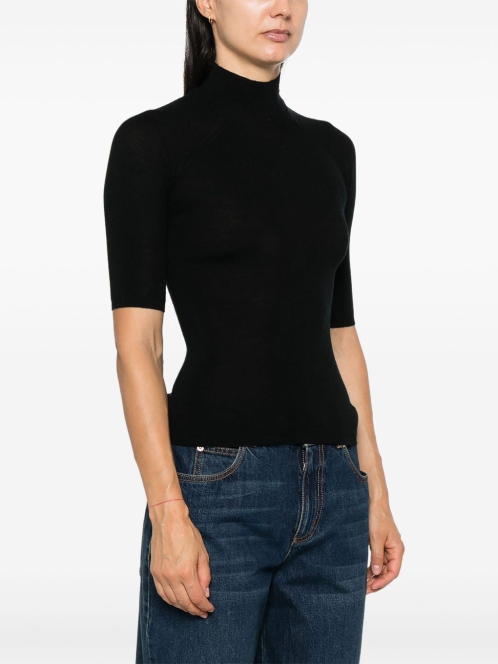 Majestic Sweaters Black Topwear Majestic