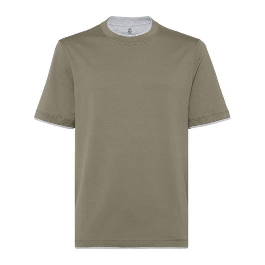 Brunello Cucinelli T-shirts and Polos Green Topwear Brunello Cucinelli