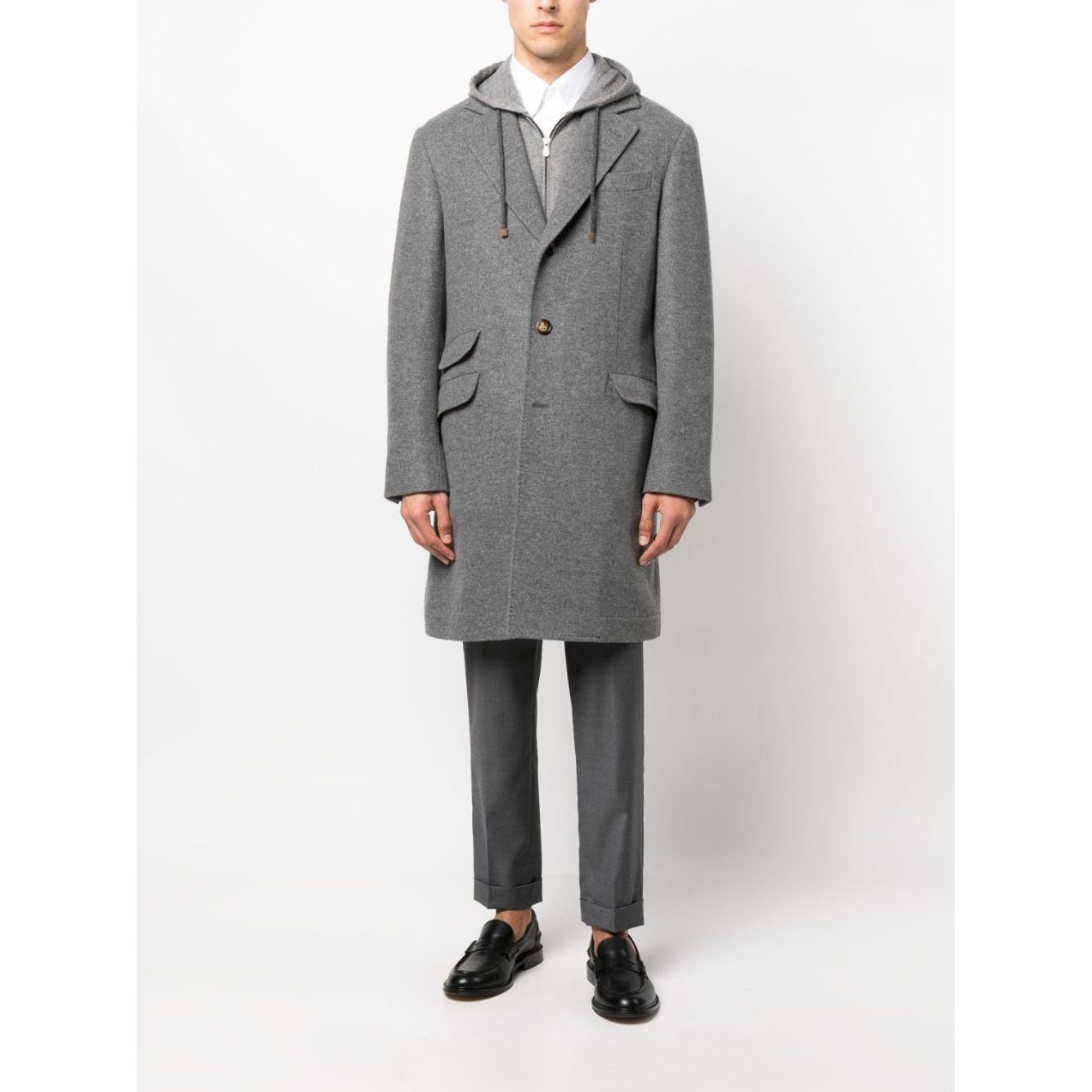 Brunello Cucinelli Coats Grey Jackets Brunello Cucinelli