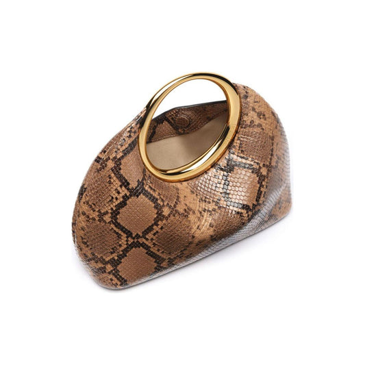 JACQUEMUS snakeskin print Leather Bag Clutches JACQUEMUS