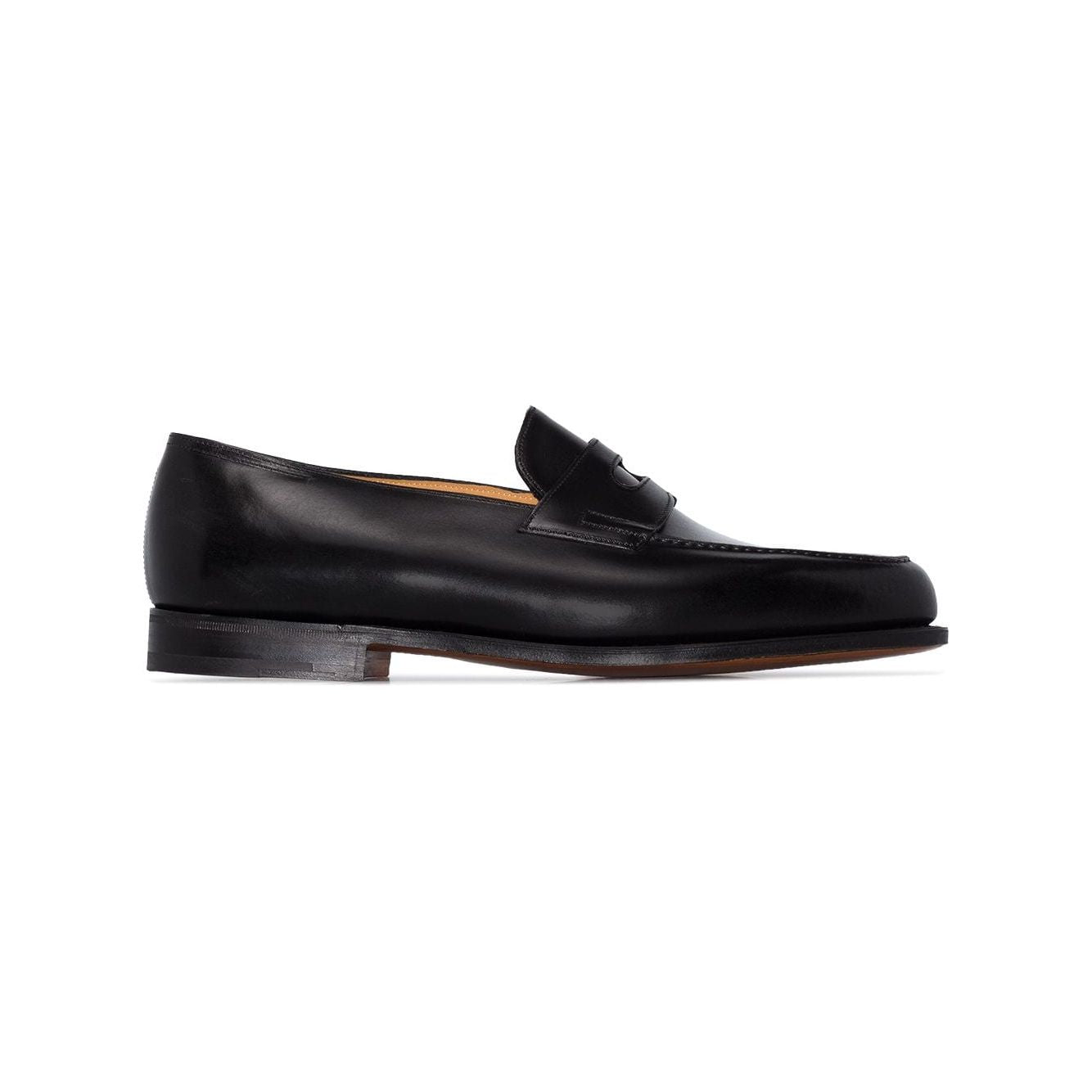 John Lobb black leather men loafers Moccasins John Lobb