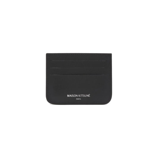 MAISON KITSUNE' Wallets Black Small Leather Goods Maison Kitsune'