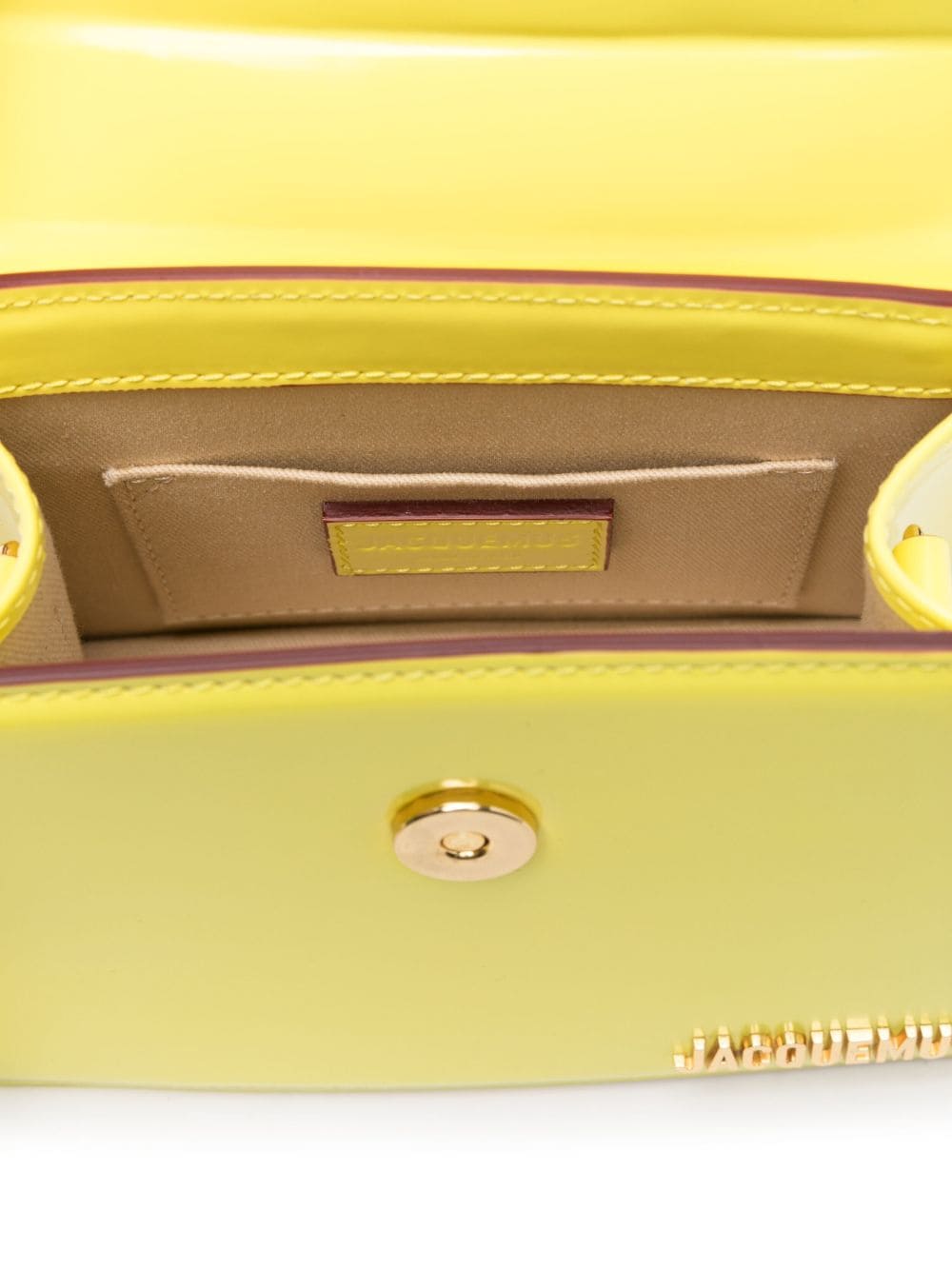 JACQUEMUS lemon yellow calf leather handbag Handbag JACQUEMUS