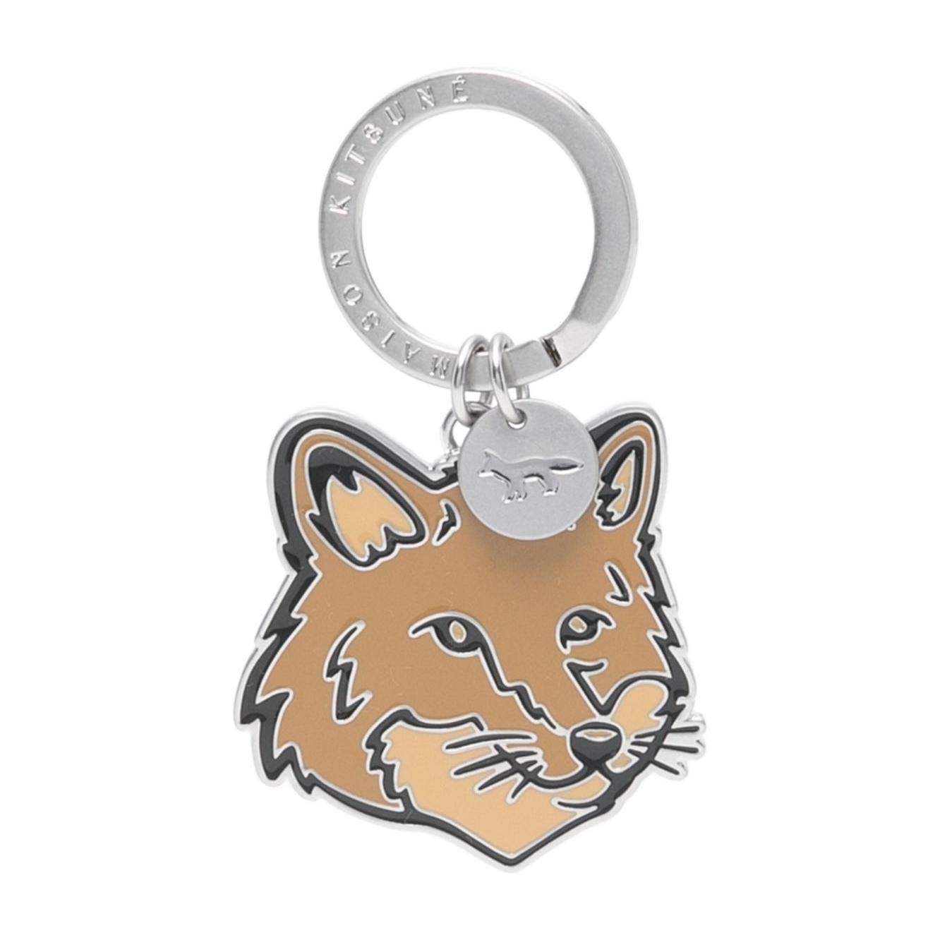 MAISON KITSUNE' Keychains Beige Small Leather Goods Maison Kitsune'