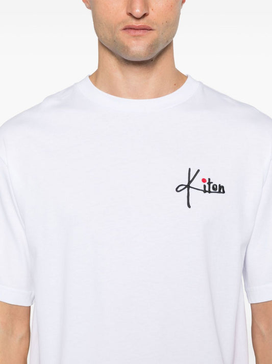 Kiton T-shirts and Polos White Topwear Kiton