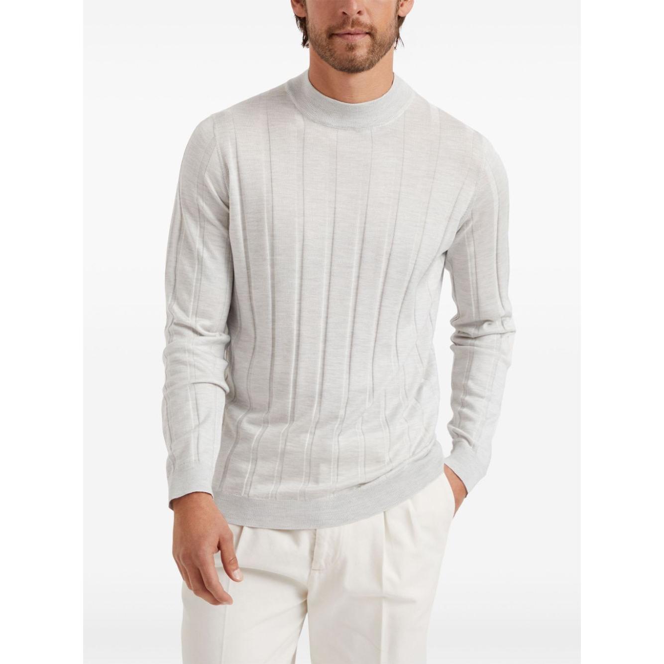 Brunello Cucinelli Sweaters Light Grey Topwear Brunello Cucinelli