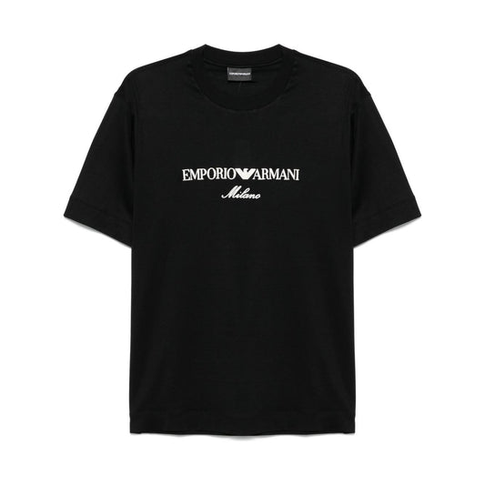 Emporio Armani ASV logo embroidery T-shirt Topwear Emporio Armani Black