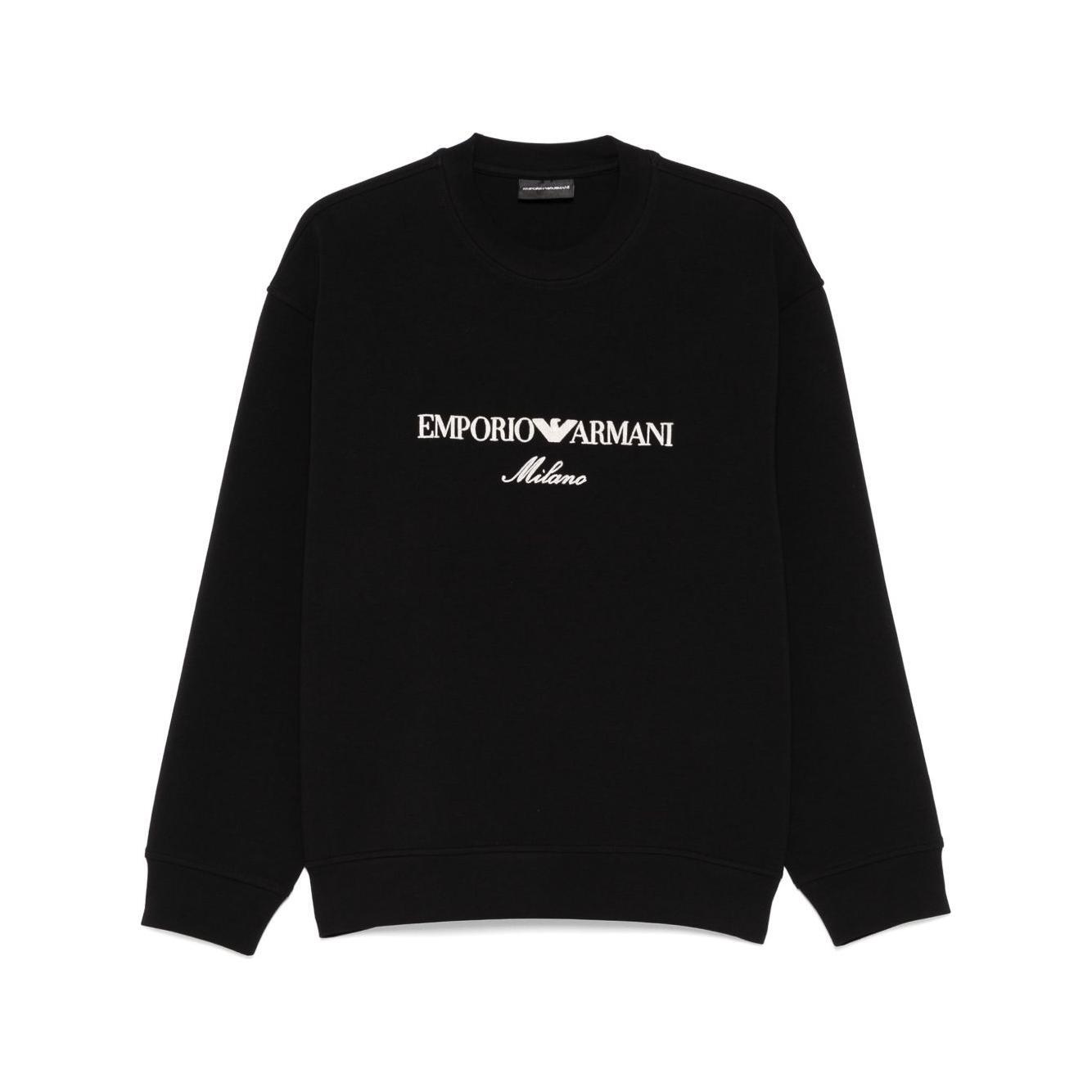 Emporio Armani ASV Double-jersey sweatshirt with logo embroidery