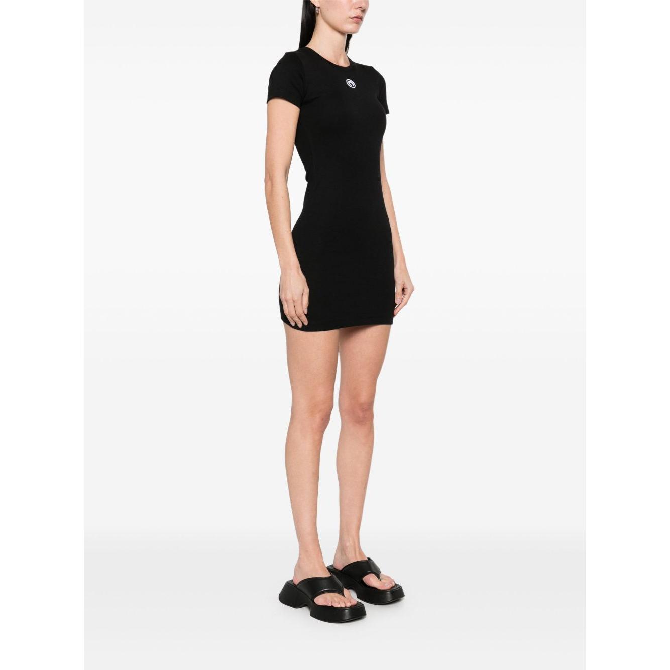 Marine Serre organic cotton T-shirt dress Dresses Marine Serre White Smoke