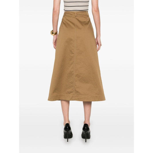 Saint Laurent Cotton midi skirt Skirts Saint Laurent White Smoke