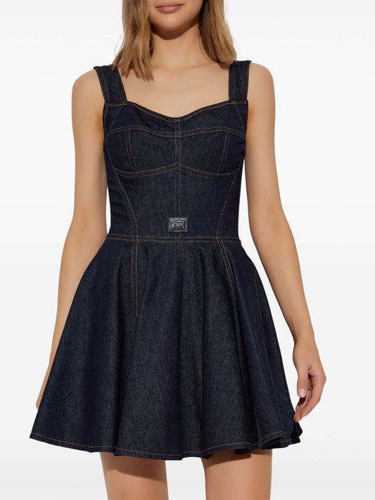 Dolce & Gabbana denim bustier dress