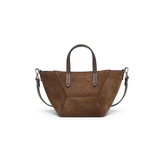 Brunello Cucinelli Duo mini bag in suede with monili