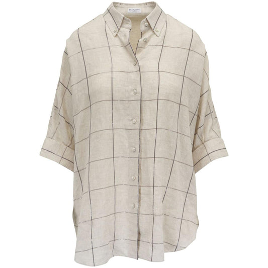 Brunello Cucinelli Shirts Beige Shirts Brunello Cucinelli Gray