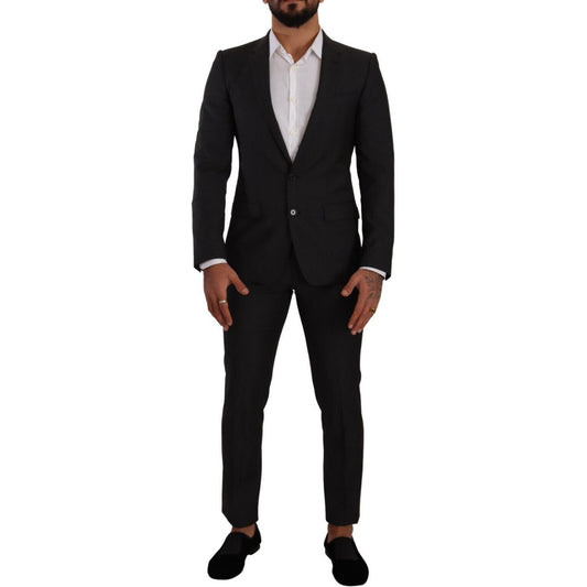 Dolce & Gabbana Elegant Black Wool Martini Suit Dolce & Gabbana