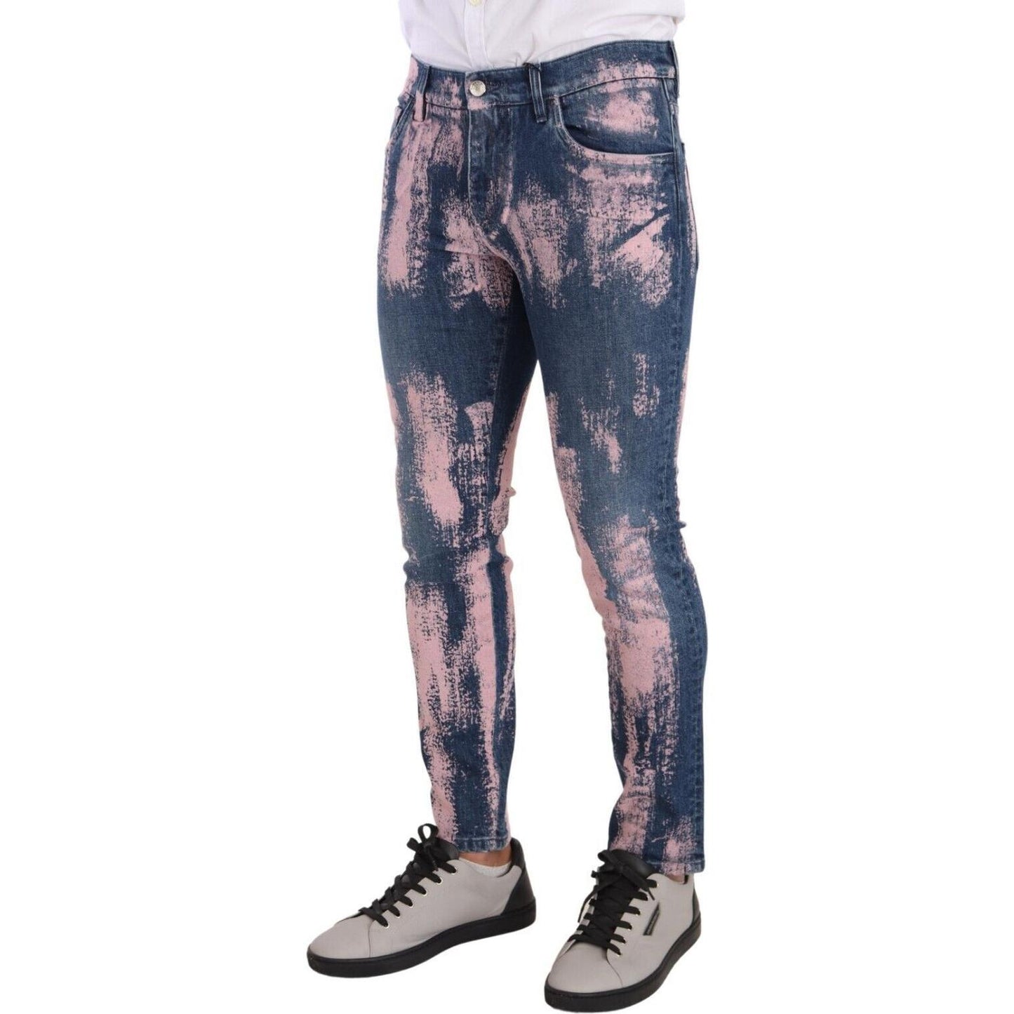 Dolce & Gabbana Elegant Skinny Slim Fit Denim Jeans in Tie Dye Dolce & Gabbana