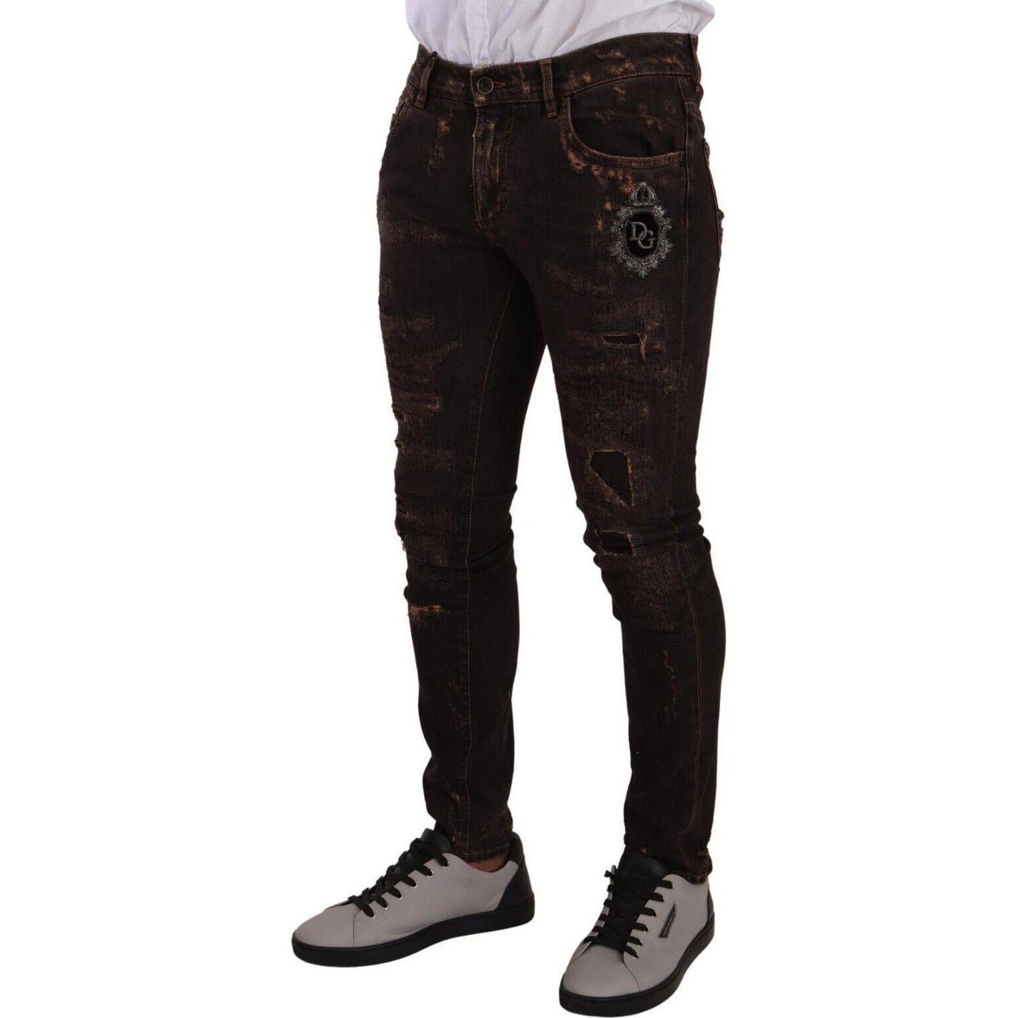 Dolce & Gabbana Slim Fit Distressed Skinny Denim Jeans Dolce & Gabbana