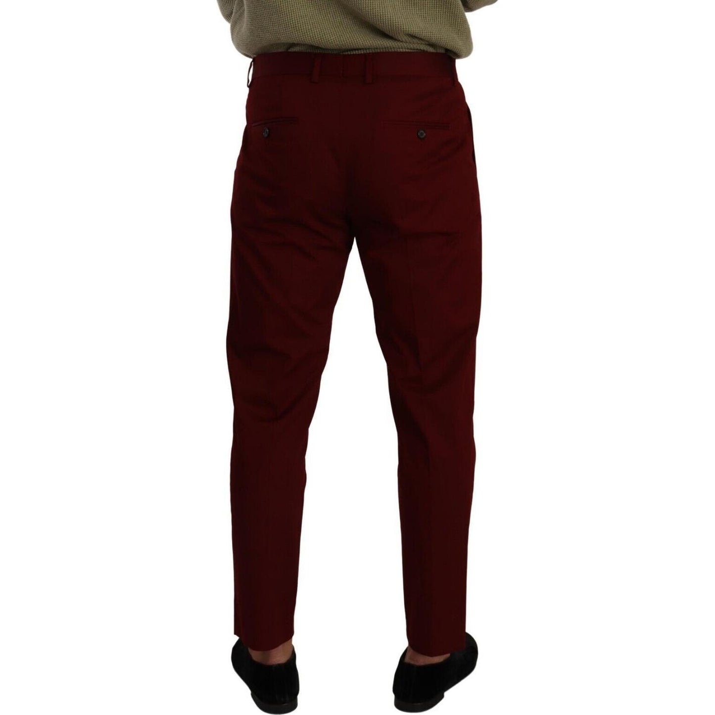 Dolce & Gabbana Elegant Dark Red Dress Chinos for Men Dolce & Gabbana