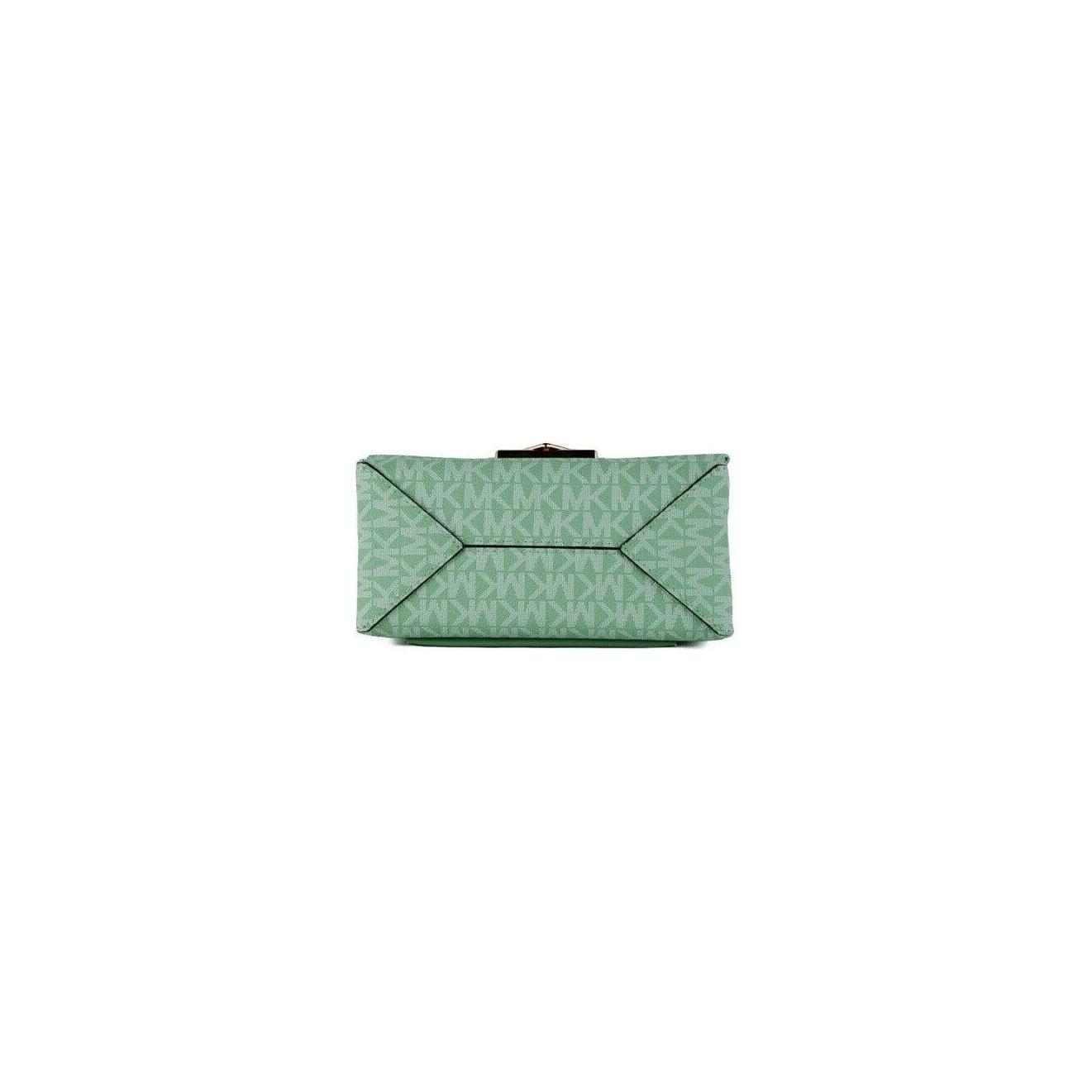 Michael Kors Cece Small Sea Green Signature PVC Convertible Flap Crossbody Bag Michael Kors