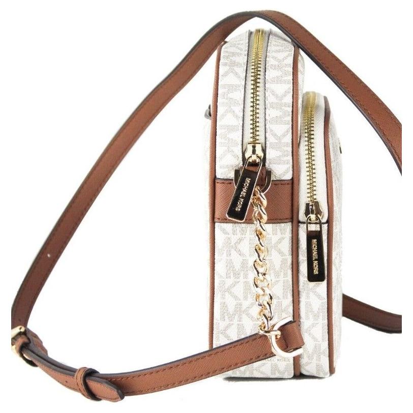 Michael Kors Jet Set Medium Vanilla PVC North South Chain Crossbody Handbag Michael Kors