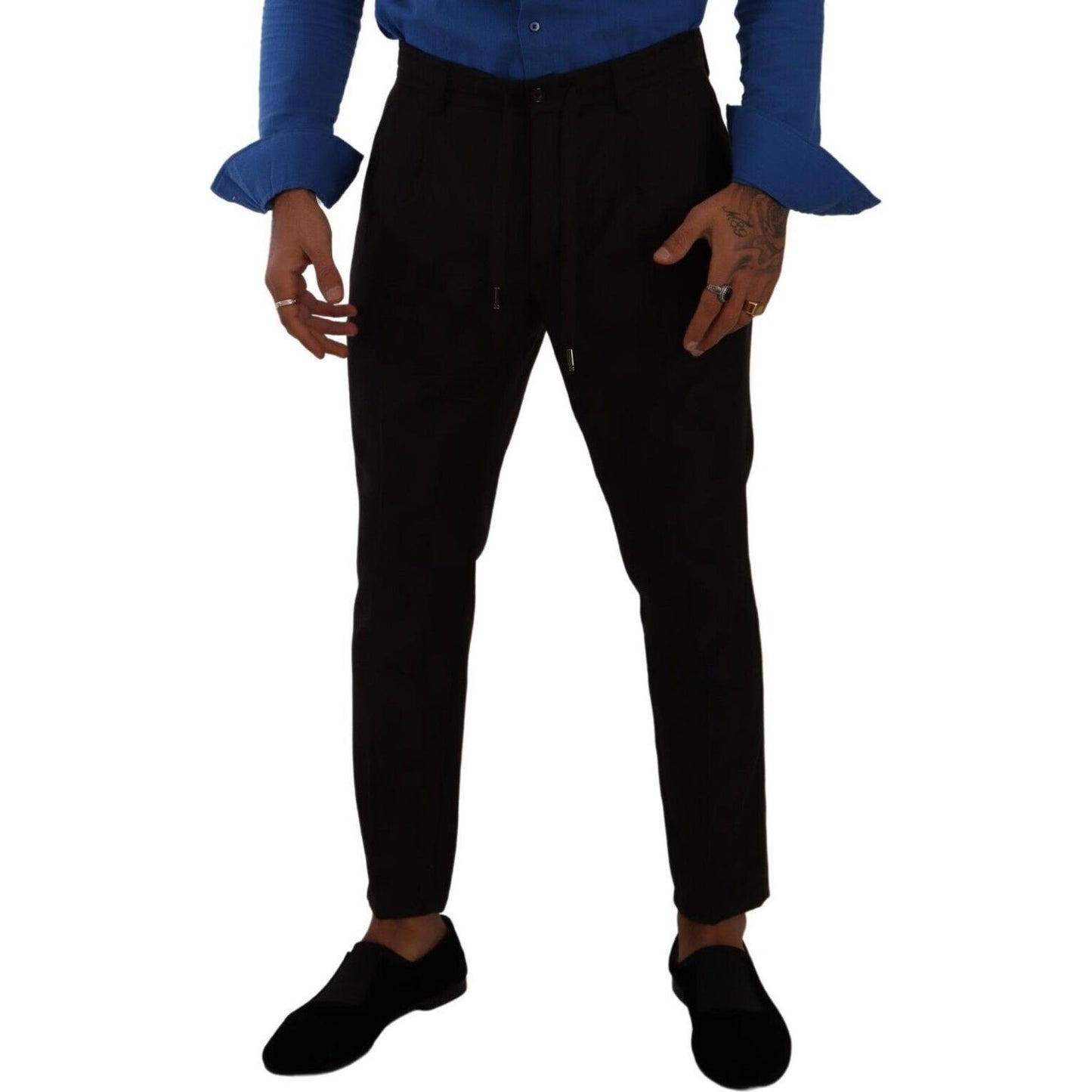 Dolce & Gabbana Bordeaux Wool Men Skinny Trouser Pants