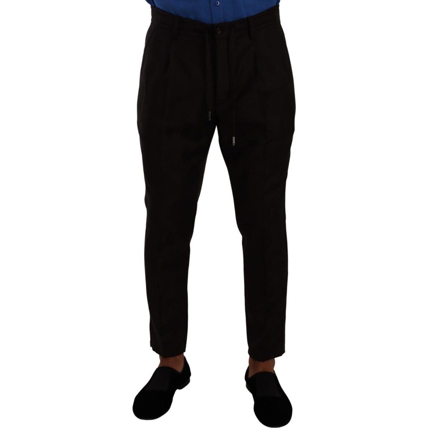 Dolce & Gabbana Bordeaux Wool Men Skinny Trouser Pants