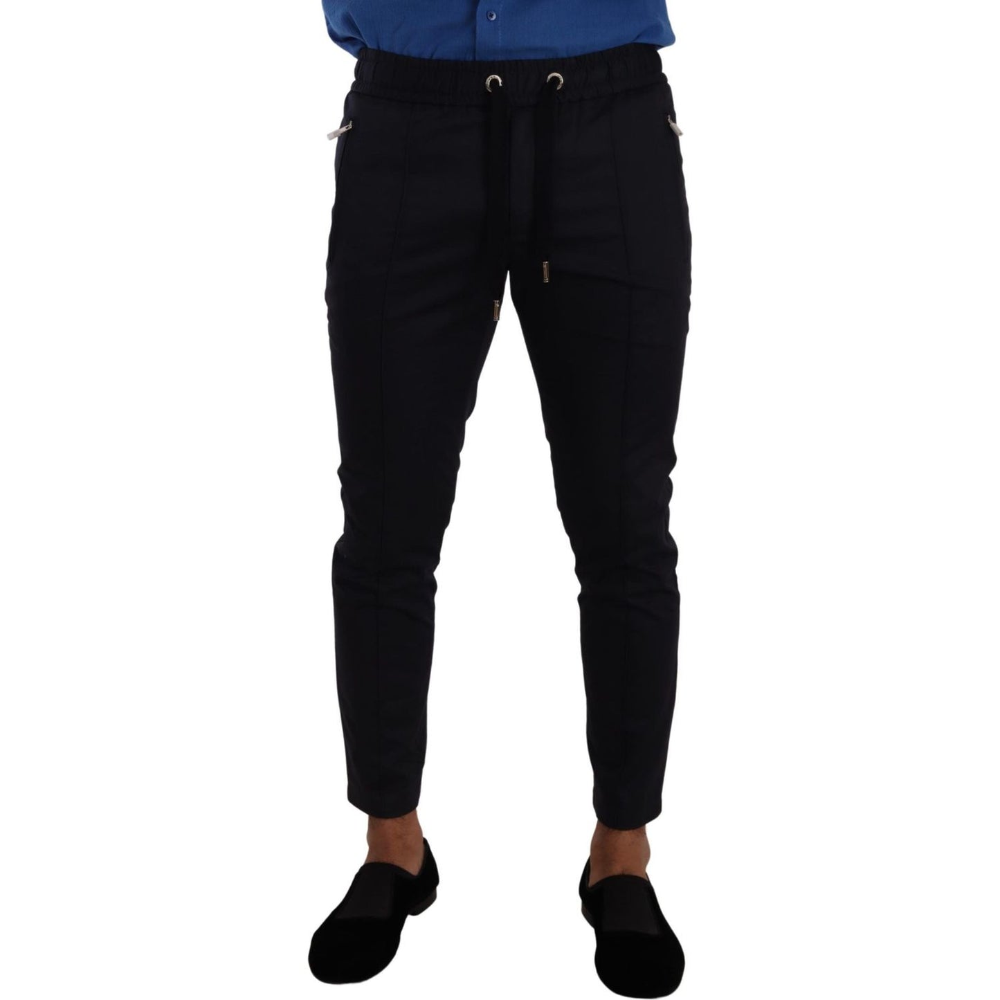 Dolce & Gabbana Elegant Dark Blue Skinny Jogging Pants Dolce & Gabbana