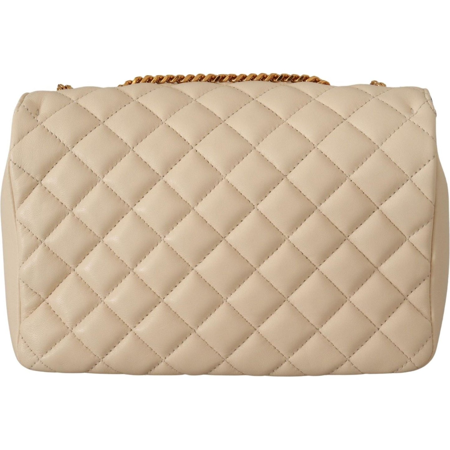 Versace Elegant White Nappa Leather Shoulder Bag Versace