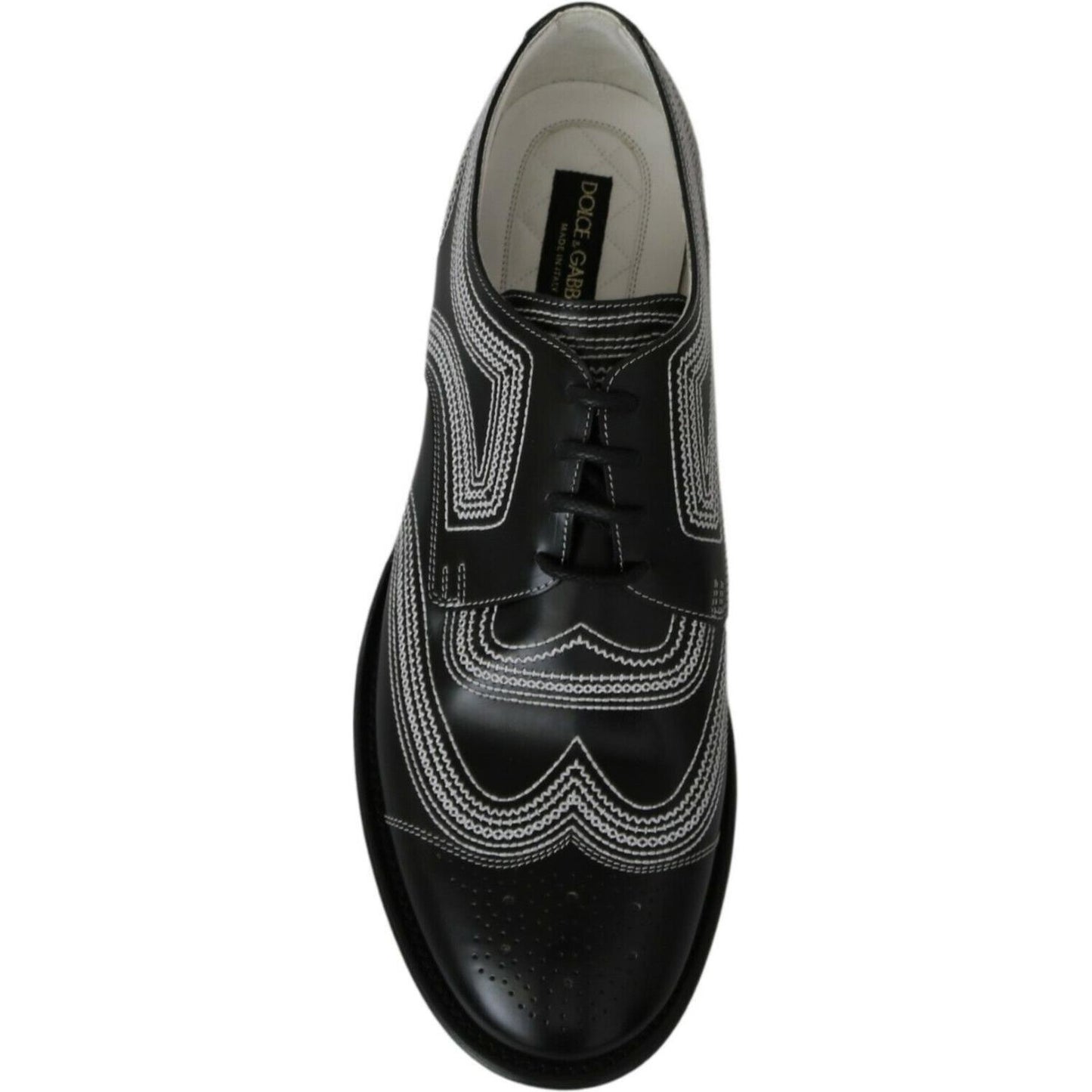 Dolce & Gabbana Elegant Black and White Derby Shoes Dolce & Gabbana