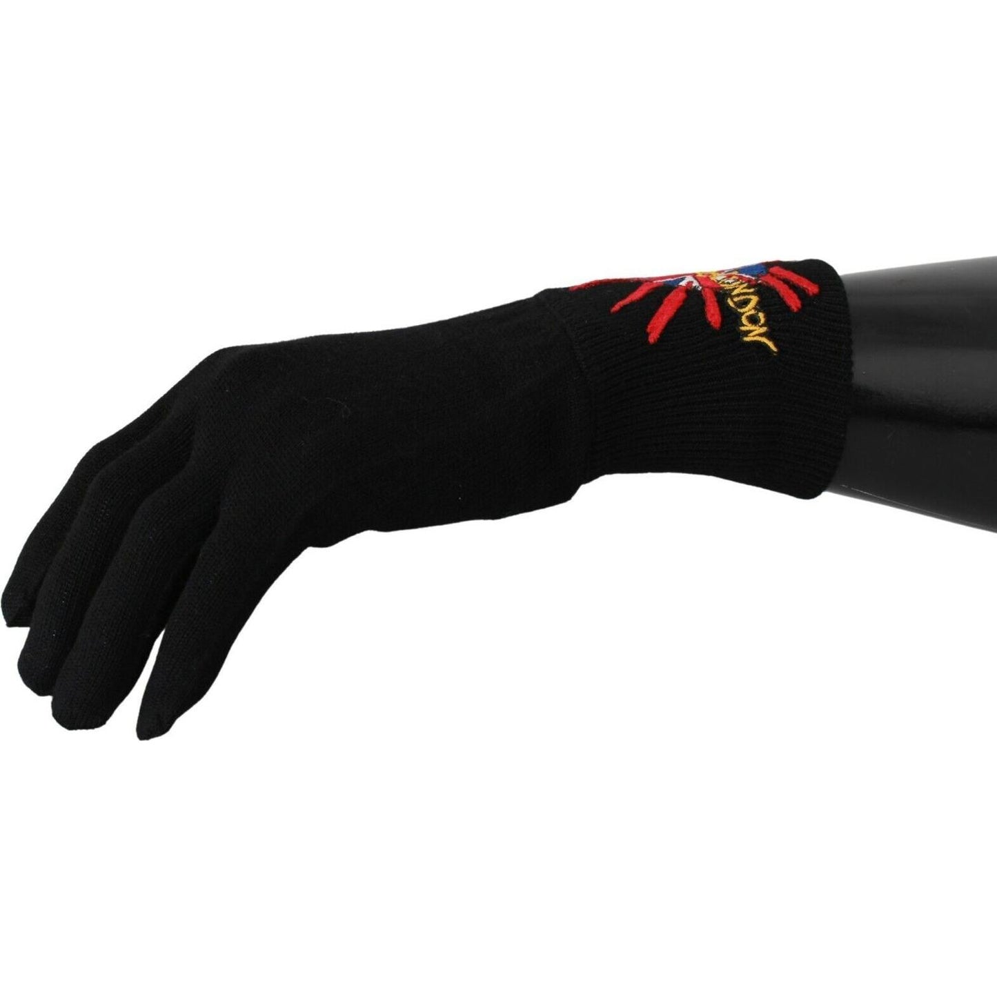 Dolce & Gabbana Elegant Black Virgin Wool Gloves Dolce & Gabbana