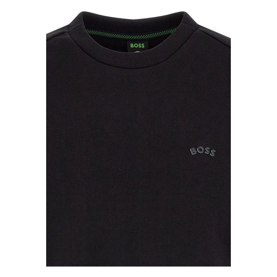 Hugo Boss Black Cotton Logo Details Sweatshirt