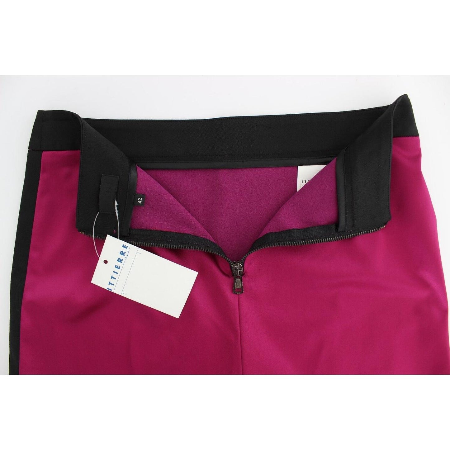 Dolce & Gabbana Elegant Pencil Skirt in Black and Pink Dolce & Gabbana