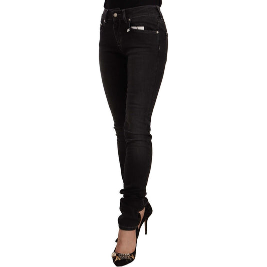 GF Ferre Chic Slim-Fit Black Washed Jeans GF Ferre