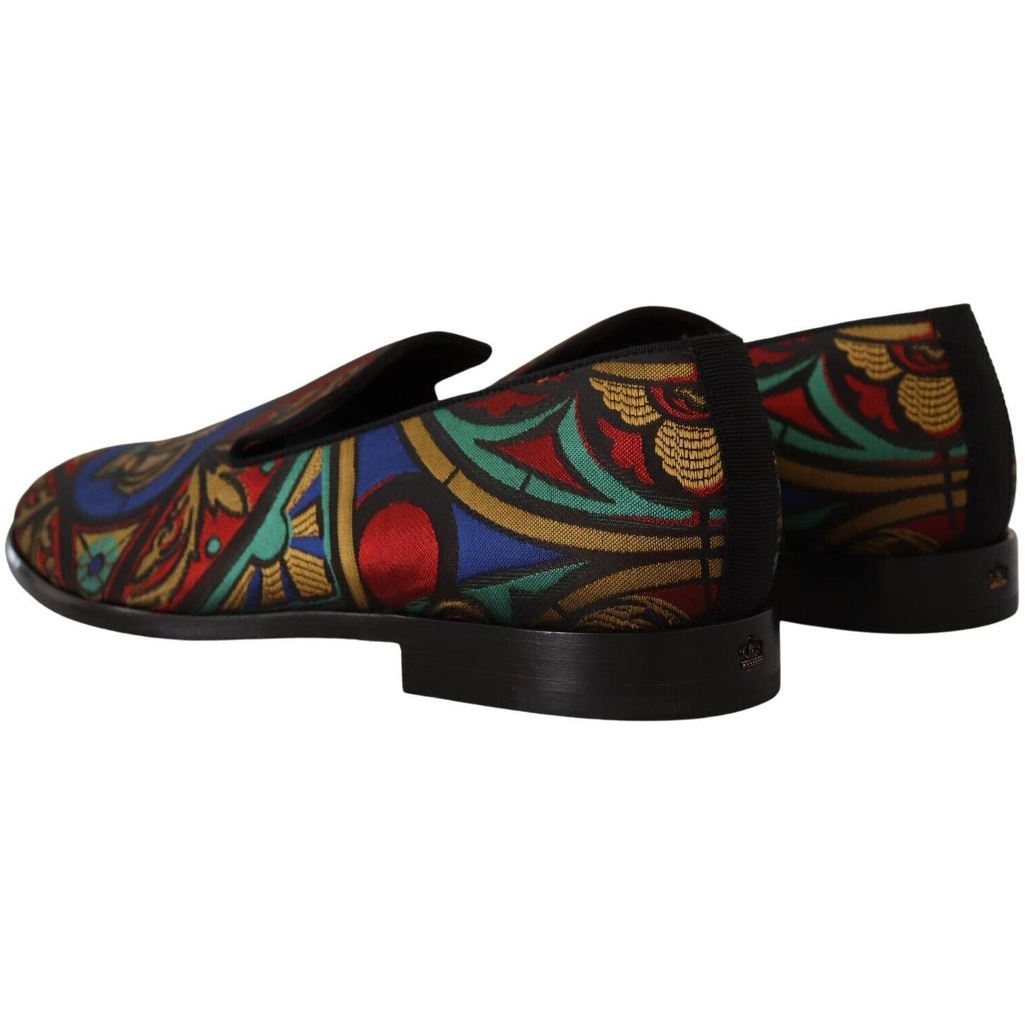 Dolce & Gabbana Multicolor Jacquard Slide-On Loafer Slippers Dolce & Gabbana